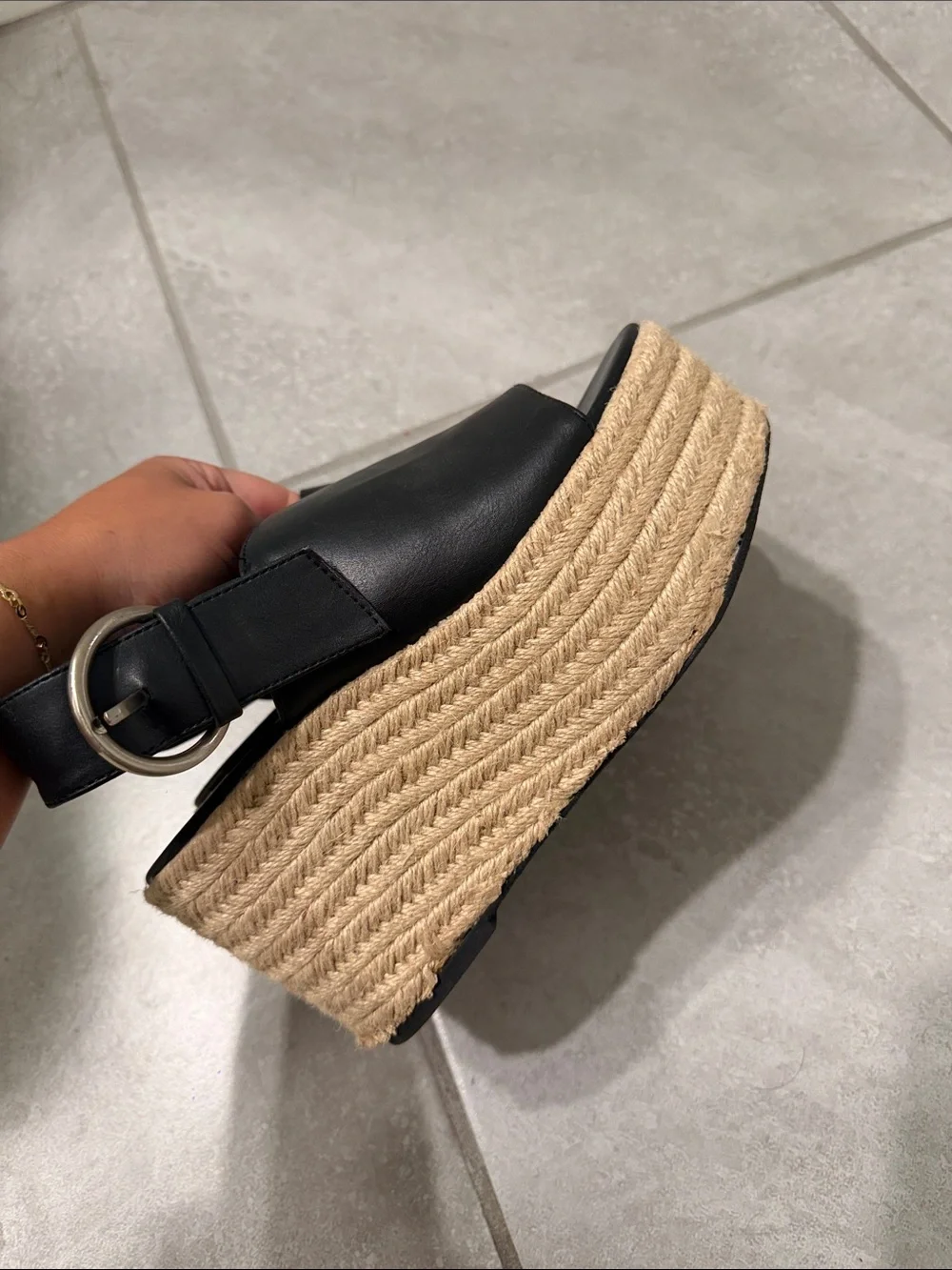 Zara black leather